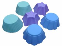 Forma din silicon pentru prajituri briose, model diverse, termorezistenta, 6 cavitati, 537COF - 1