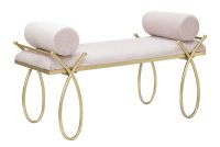 Banca Mauro Ferretti Ribbon Roz 112,5X49X53 cm | Aosom Romania - 1