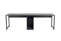 Birou de studiu, Hanah Home, pal melaminat, antracit si negru, 240x60x74 cm - 5