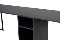 Birou de studiu, Hanah Home, pal melaminat, antracit si negru, 240x60x74 cm - 7