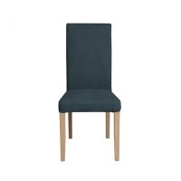 Scaun living TEO, picioare lemn natur, stofa albastru, 46x60x98 cm - 1