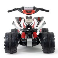 ATV electric pentru copii Injusa licenta Mercedes Alb Negru 12V cu pedala de acceleratie 2 ani+ - 3
