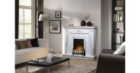 Semineu electric Napoli alb & Galileo silver, Art Flame, 1035x1100x300 mm, 2000W - 3