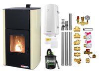 Pachet Termosemineu pe Peleti Fornello Fiama Confort 30 kW - Solutie Eficienta pentru Incalzire - 1