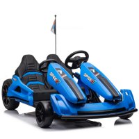 Kart electric pentru copii 5-14 ani, Kinderauto Speed7, 2 locuri, 600W, 48V 14Ah, echipare premium, albastru - 1