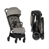 Carucior sport Petite&Mars ZIP cu pliere automata, ideal pentru calatorii, de la nastere pana la 22 kg, usor si confortabil, Gri - 1