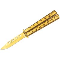 Briceag fluture IdeallStore®, Future Wings, otel inoxidabil, 24 cm, auriu - 6