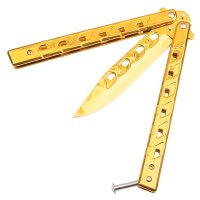 Briceag fluture IdeallStore®, Future Wings, otel inoxidabil, 24 cm, auriu - 7