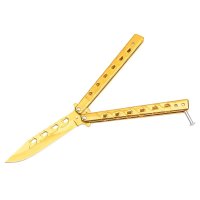 Briceag fluture IdeallStore®, Future Wings, otel inoxidabil, 24 cm, auriu - 4