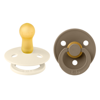 Set 2 suzete Bibs Colour Latex tetina rotunda 6 luni + IvoryDark Oak - 4