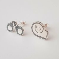 Cercei asimetrici personalizati Feeling Naughty, colectia Moody, din argint 925 - 1