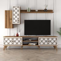 Comoda TV Class S - Walnut, Alb - 1