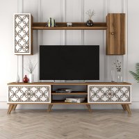 Comoda TV Class S - Walnut, Alb - 4