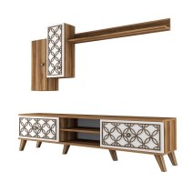 Comoda TV Class S - Walnut, Alb - 5
