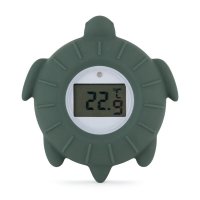 Termometru Digital Petite&Mars Broscuta Terry pentru Baie, Silicon Sigur, Ecran Clar, Avertizare Temperatura, 0 luni+, Verde - 1
