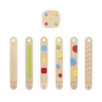 Set senzorial de echilibru Viga din lemn pentru copii - 1
