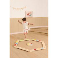 Set senzorial de echilibru Viga din lemn pentru copii - 4