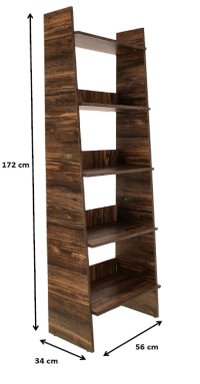 Biblioteca cu 5 rafturi, maro, 56x34x172 cm - 4