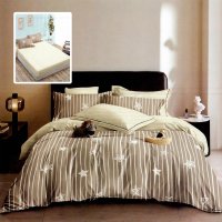 Lenjerie de pat din finet cu 6 piese, cearceaf pat cu elastic, cearceaf pilota 200 x 230 cm, 2 fete perna 50 x 70 cm si 2 fete perna 70 x 70 cm - 1