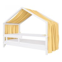 Baldachin muselina pentru pat tip casuta, Little Amy, Galben, 450 cm - 5