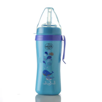 Cana Minut anticurgere cu pai de silicon si clips de prindere 360 ml 6+ bleu - 3