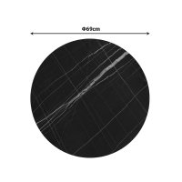 Blat de masa, Relian, Rotund, Negru, 69x69x1.2 cm - 4