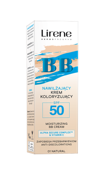 Crema BB Lirene 01 Natural - Hidratanta Anti-Depigmentare cu SPF50, 30ml - 1