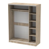 Dulap dormitor PakoWorld Korredor cu oglinda, Sonoma, 160 x 60 x 220 cm - 2
