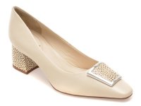 Pantofi eleganti EPICA bej, model 1228879, din piele naturala - 1