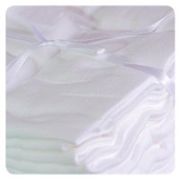 Set 10 scutece din muselina de bumbac 70x70cm Alb XKKO - 2