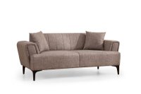 Canapea fixa HAMLET, 2 locuri, maro deschis, 180x95x77 cm - 1
