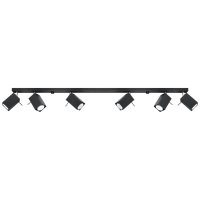 Lustra Sollux Lighting Merida Negru 118x6x16 cm - 1