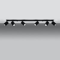 Lustra Sollux Lighting Merida Negru 118x6x16 cm - 3