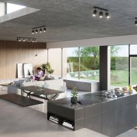 Lustra Sollux Lighting Merida Negru 118x6x16 cm - 6