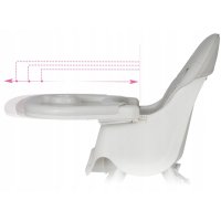 Scaun de masa 3in1 transformabil in scaunel clasic, cu cos de depozitare, baza antiderapanta, masuta reglabila, suport picioare si husa detasabila Ricokids Milo Gri - 2