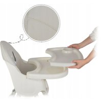 Scaun de masa 3in1 transformabil in scaunel clasic, cu cos de depozitare, baza antiderapanta, masuta reglabila, suport picioare si husa detasabila Ricokids Milo Gri - 3