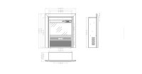 Semineu electric incorporabil Cristina, 590x521x163 mm, 2000W - 3