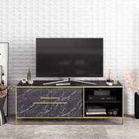Comoda TV Polka Negru - Design Modern si Functionalitate - 2
