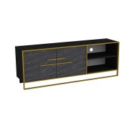 Comoda TV Polka Negru - Design Modern si Functionalitate - 5
