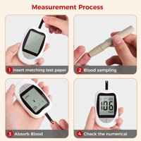 Set Glucometru IVD KH100, cu 50 Teste si 50 Ace, Instant mg/dL, Code Free - 3