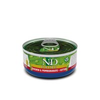 N&D Prime Kitten, Pui și Rodie, hrană uscată fără cereale pisici junior, 70g - 2