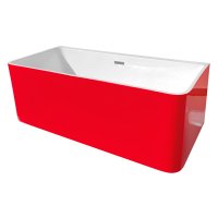 Cada baie freestanding Bella WB-834  acril  170 x 75 x 58 cm  rosu - 1