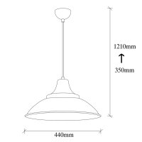 Lustra Saglam Negru 44x121 cm - 3