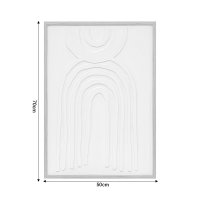 Tablou cu rama Bobby Pako World Alb 50x2.6x70 cm - 3