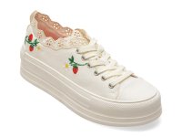 Pantofi sport ALDO albi, PICKNICK 100, din material textil - 1