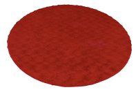 Covor Rotund Diamond Cut Rosu 120 cm - Eleganta si Confort - 5