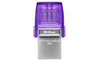 Kingston microDuo 3C 64GB USB Flash Drive, USB 3.0, Violet - 10