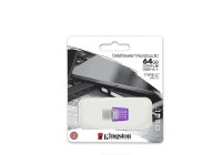 Kingston microDuo 3C 64GB USB Flash Drive, USB 3.0, Violet - 3