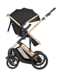 Carucior modular 3in1 KikkaBoo Darling Black 2024 - reversibil si usor de manevrat - 9