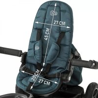 Tricicleta pentru copii Kinderkraft Easytwist Midnight Green cu scaun reversibil, pozitie de somn, cauciucuri PU, protectie UV de la varsta de 9 luni - 3